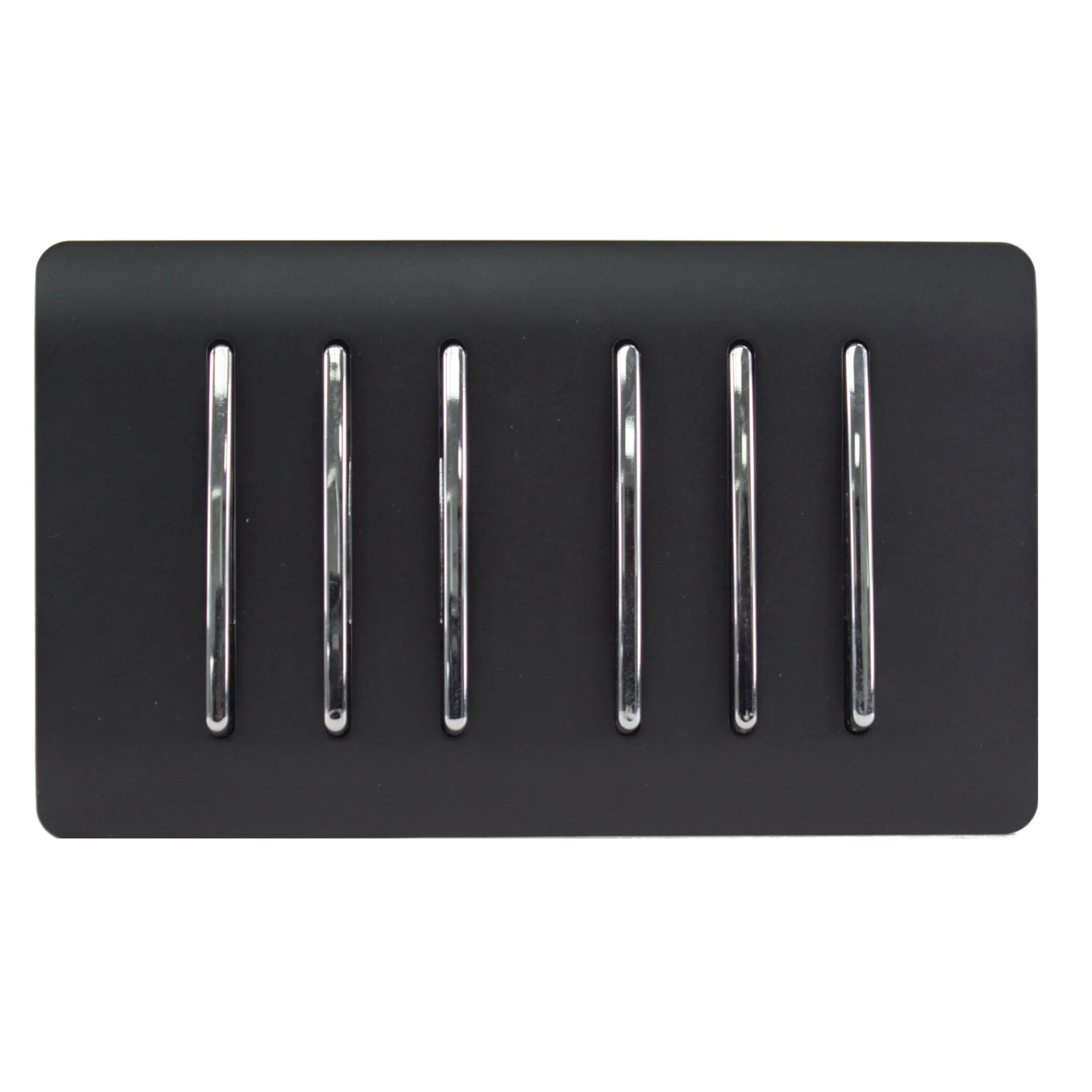 ART-SS66MBK  6 Gang 2 Way 10 Amp Rocker Twin Plate Matt Black